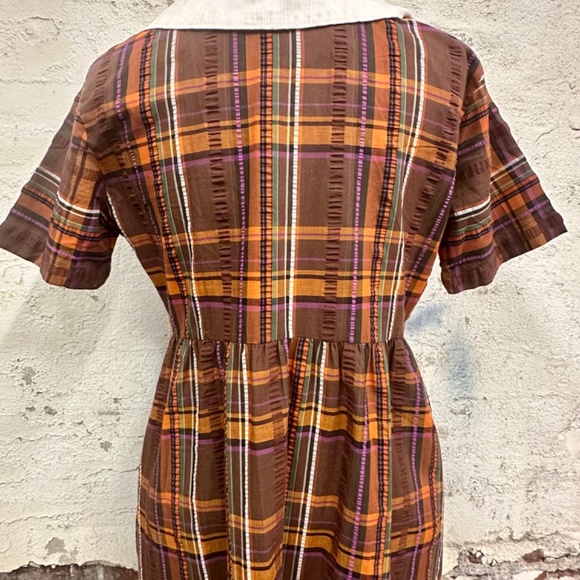 Vintage Prairie Plaid House Dress by Leisure Lady - Picture 6 of 9